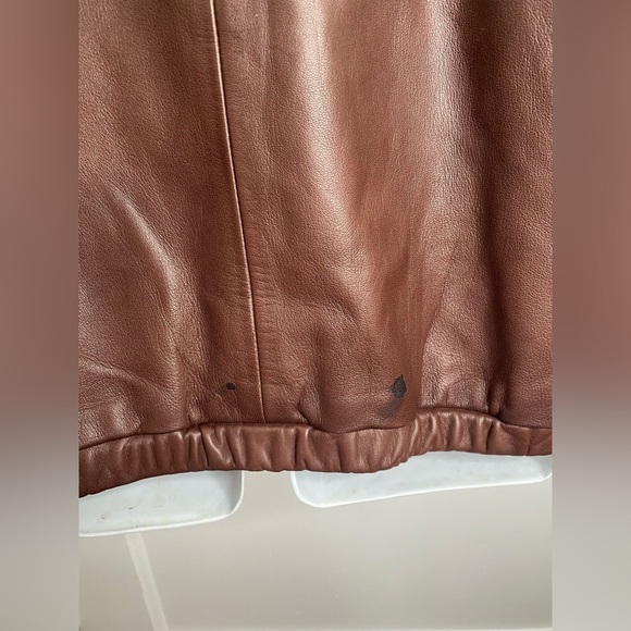 POLO RALPH LAUREN Luxury Brown Leather Jacket with Pockets - Picture 11 of 16